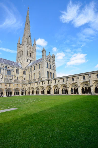 Norwich cathedral och grunder — Stockfoto