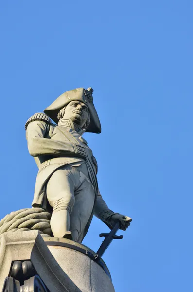 Estátua de Nelsons na praça trafalgar — Fotografia de Stock