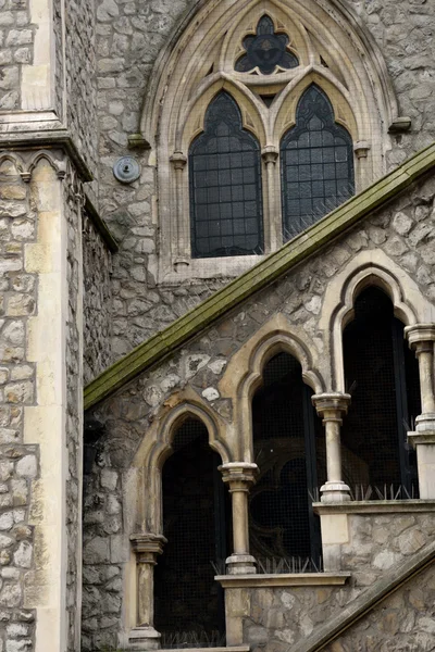 Dettagli della chiesa gotica inglese — Foto Stock