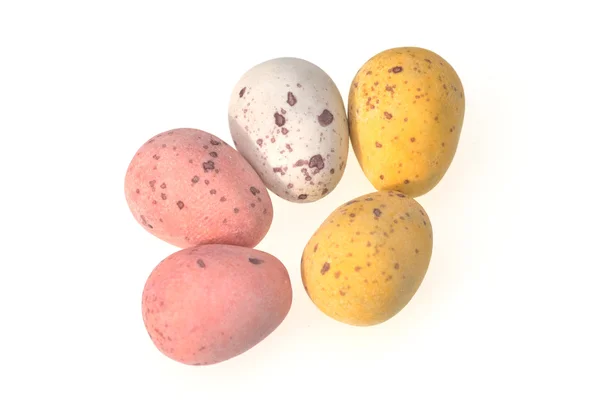 Grupo de huevos de colores moteados — Foto de Stock