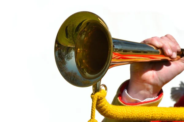 Trumpet Blowing — Stock Photo, Image