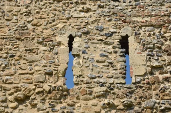 Kasteel muur met pijl "slots" — Stockfoto