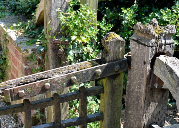 Detalj av skämda kyrkliga gate — Stockfoto