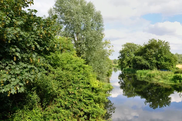 Rural canal scene england — Stock Photo, Image