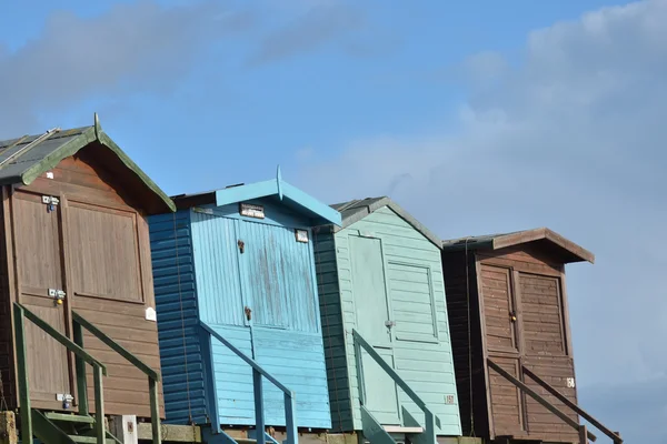 Row of Four Beach huts — Stock Photo, Image