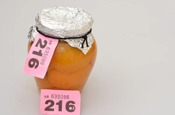 Prize winning fruit jar — Stock Photo, Image