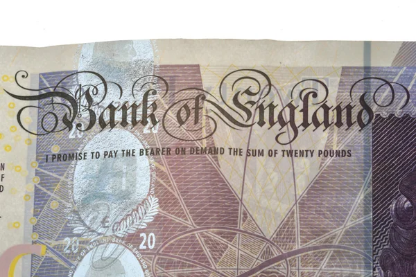 Bank of England Banknote in Nahaufnahme — Stockfoto