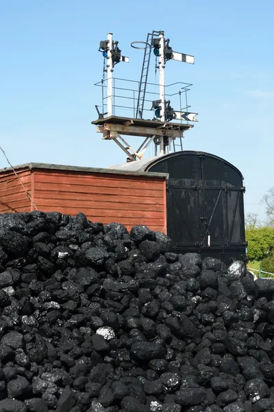 Steam railway scène — Stockfoto