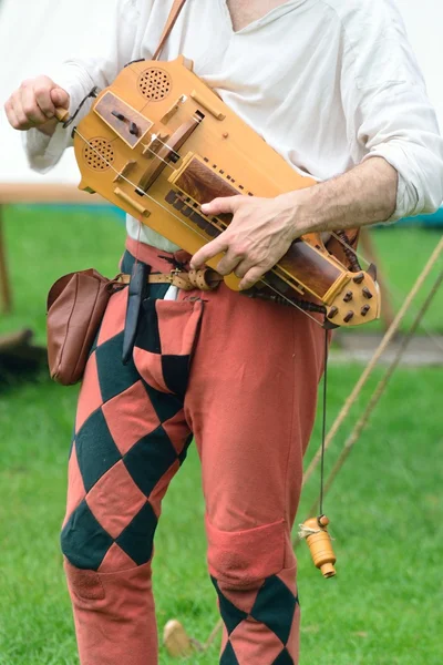 Drehleier-Mann — Stockfoto