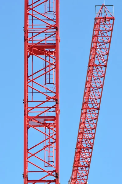 Detail of large red crane — Stock Photo, Image