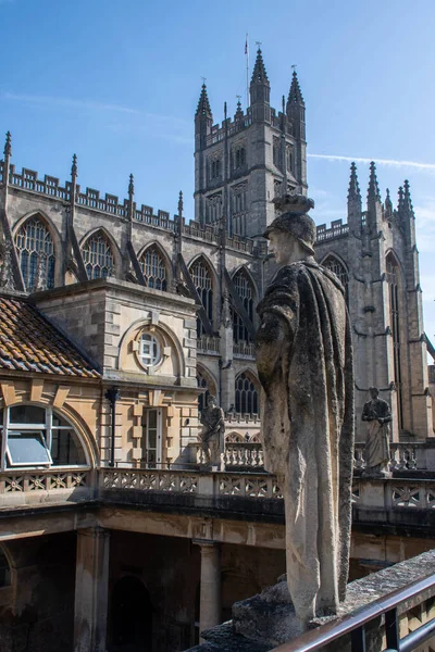 ローマ風呂からお風呂の修道院を見下ろす — ストック写真