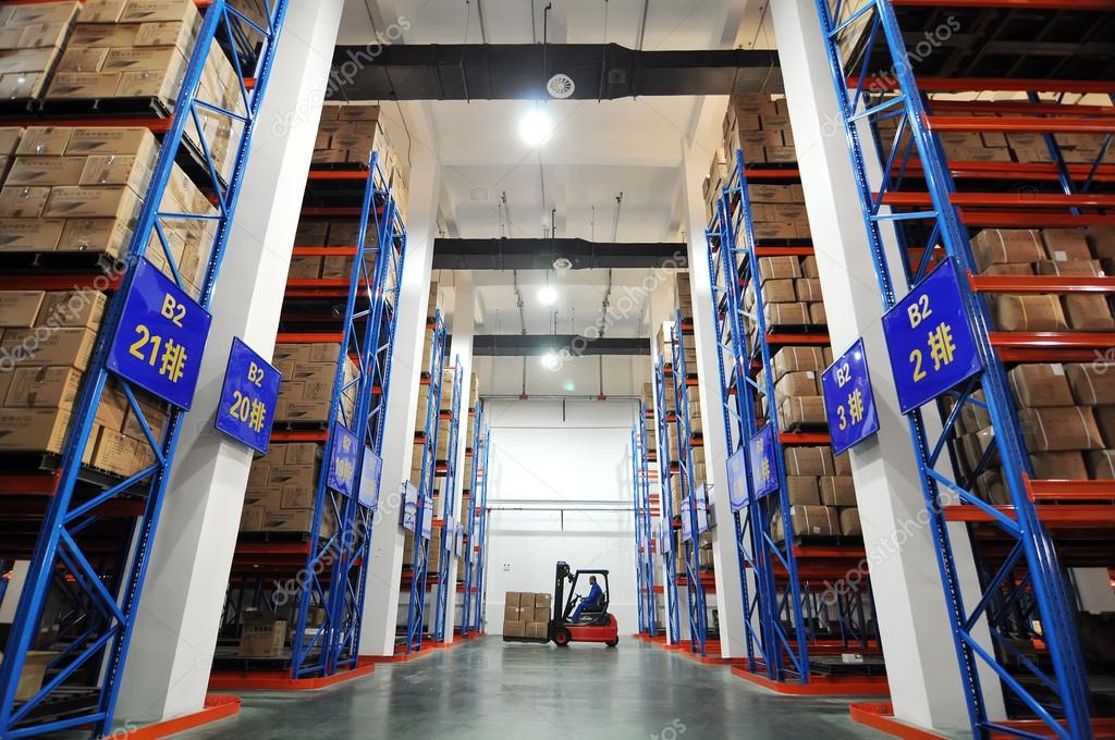 Logistics shelves Stock Photo by ©zhanglianxun 19452415