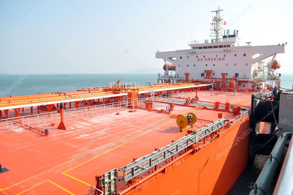 Oil tanker docked