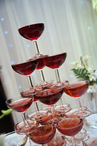 Torre de champán de boda — Foto de Stock