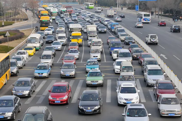 Trafik sıkışıklığı — Stok fotoğraf