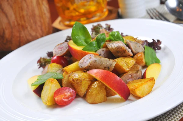 Sausage and bread — Stock Photo, Image