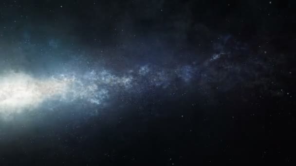 Seamlessly Loopable Animation Flight Galactic Center — Stock Video