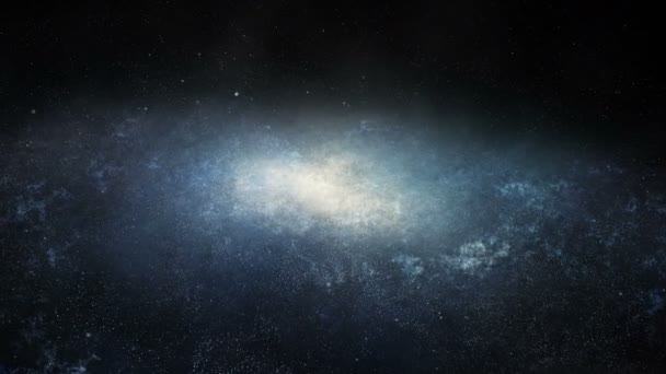 大渦巻銀河への飛行のシームレスにループ可能なアニメーション — ストック動画