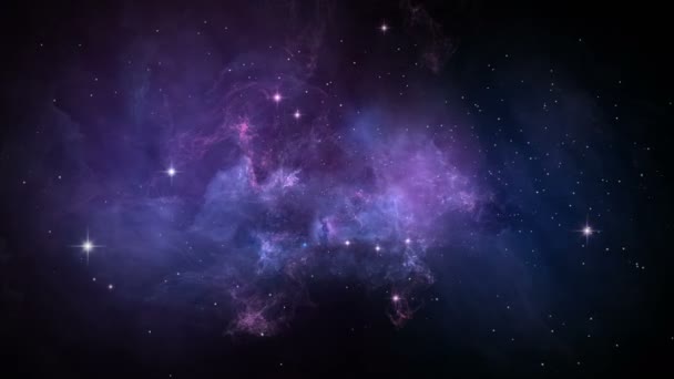 Animación Perfectamente Loopable Nebulosa Cósmica Giratoria — Vídeo de stock