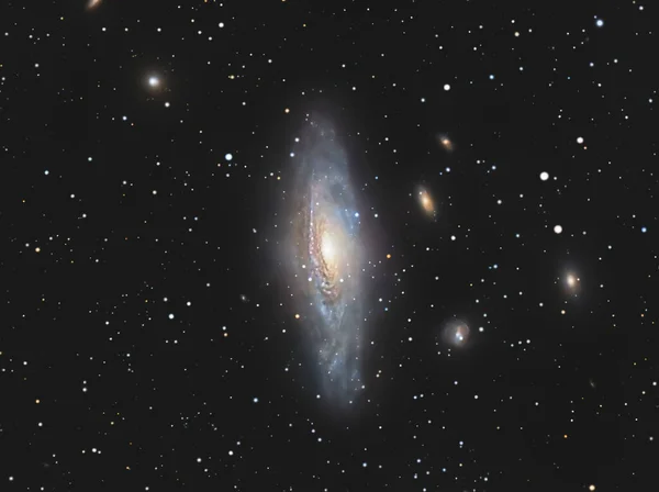 Amatör Teleskopla Yakalanan Pegasus Takımyıldızındaki Ngc7331 Sarmal Gökadasının Astronomik Görüntüsü — Stok fotoğraf