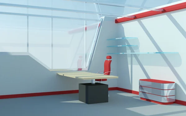 Abstraktes futuristisches Büro — Stockfoto
