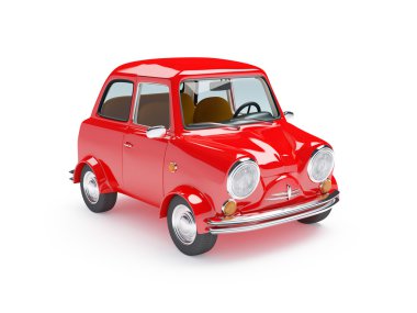 Cute retro araba kırmızı