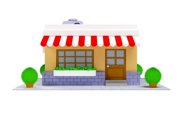 3D-Shop-Ikone — Stockfoto