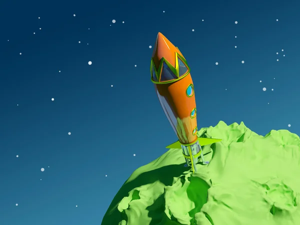 Turuncu roket — Stok fotoğraf