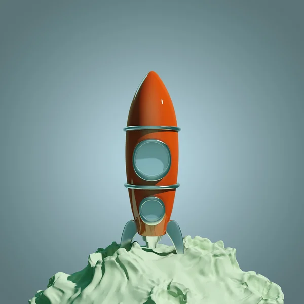 Винтажная ракета — стоковое фото