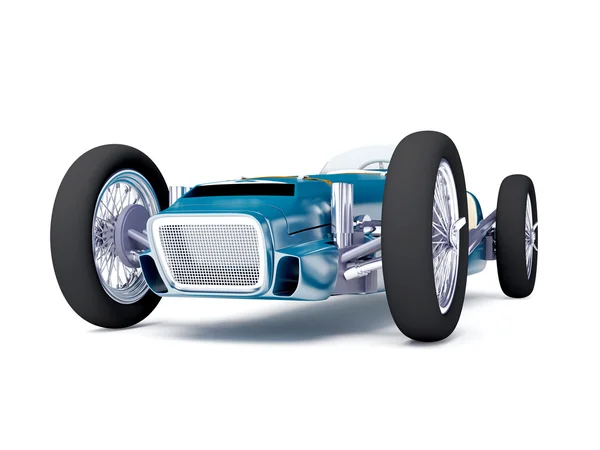 Azul vintage coche de carreras — Foto de Stock
