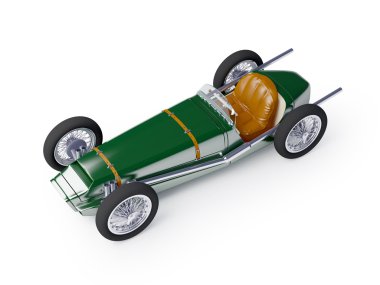 Yeşil vintage yarış araba