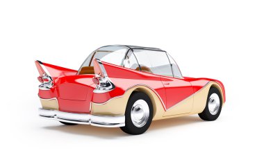 Retro futuristik araba 1960 arka