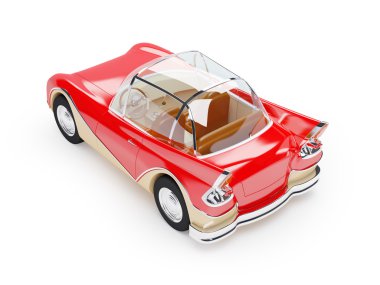 Retro futuristik araba 1960 arka