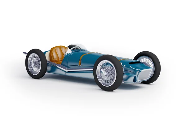 Azul vintage coche de carreras — Foto de Stock