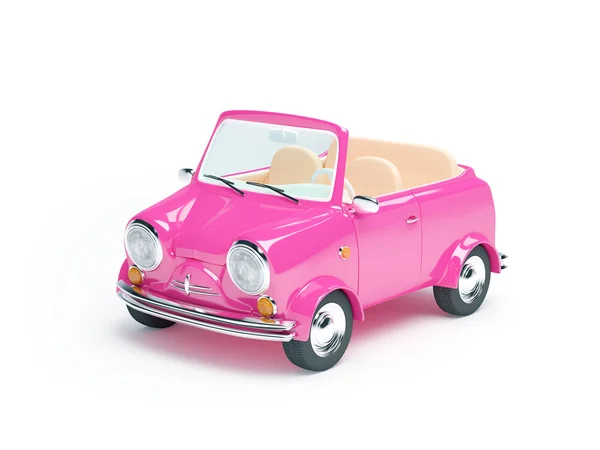 Růžové malé auto — Stock fotografie