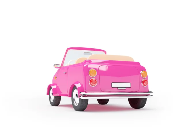 Pink small car back — Stock Photo, Image