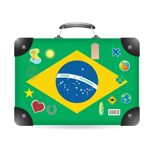 Brésil Drapeau — Image vectorielle