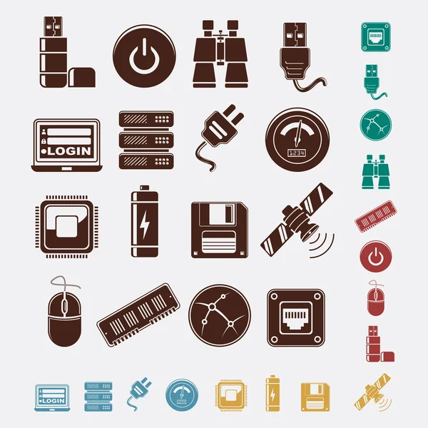 Set of hosting icons — Stock Vector