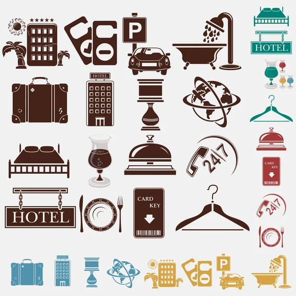 Tourism set of icons — Stock Vector