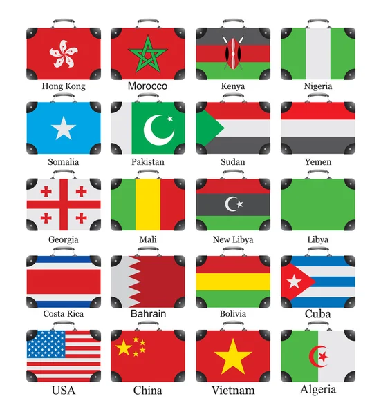 Bandeiras conjunto mundial — Vetor de Stock