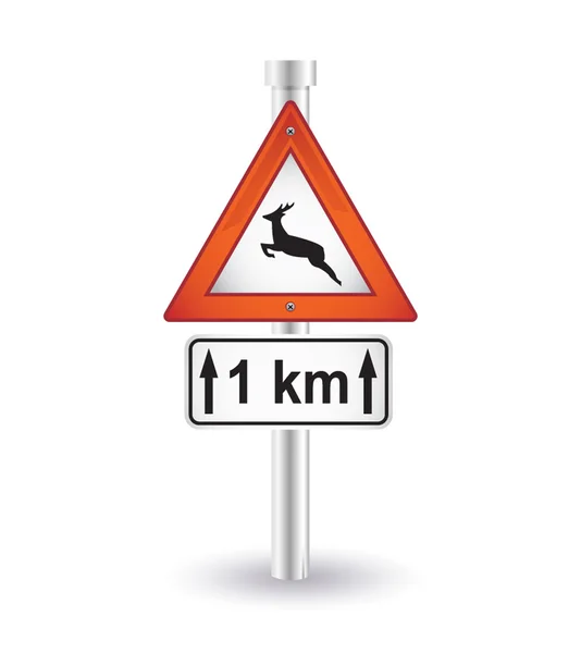Panneau routier pour rennes — Image vectorielle