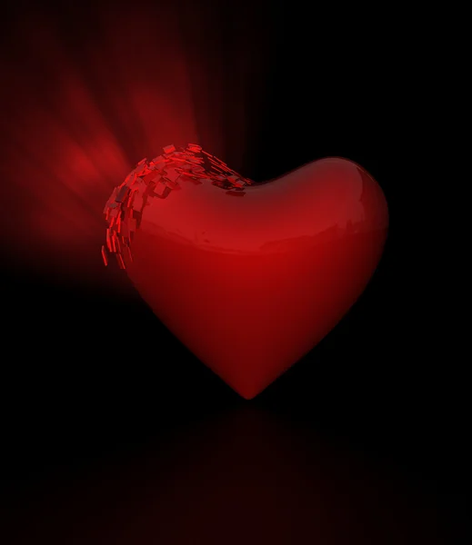 Heart explosion — Stock Photo, Image