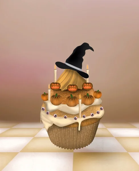 ハロウィーンのカップケーキ — ストック写真