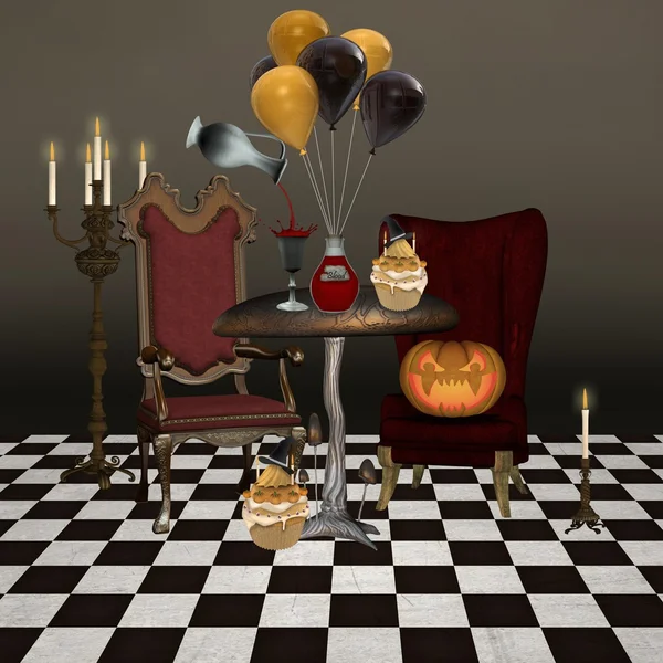 Halloween feestzaal — Stockfoto