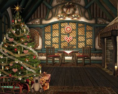 güzel christmas illüstrasyon