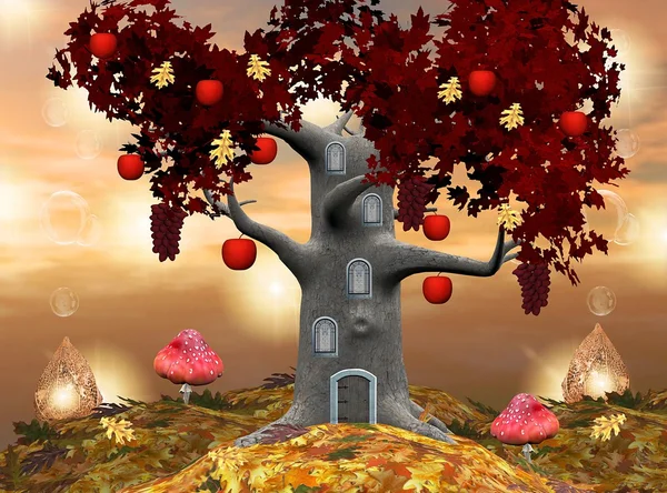 Albero simbolo dell'autunno — Foto Stock