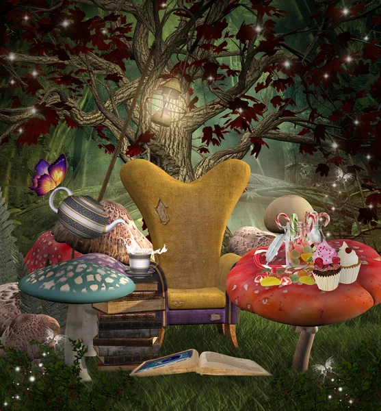 Midsummer night's dream series - A place for reading — Stock Photo, Image