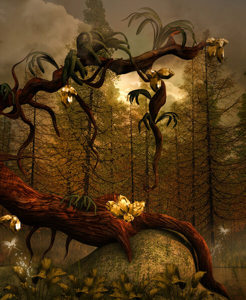 Enchanted nature series - The golden tree