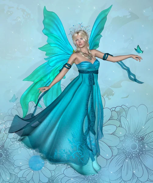 Blue fairy queen — Stock Photo, Image