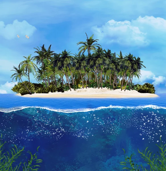 热带岛屿背景 — 图库照片